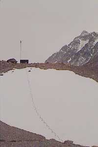 The aethalometer sits on a little hilltop, connected by a thousand-foot cord ..