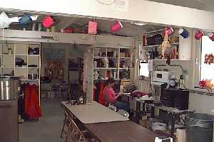 The camp manager sits at her desk